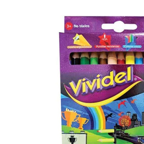 COLORES ESTUCHE .C12 LARGOS VIVIDEL JUMBO TRIANG.